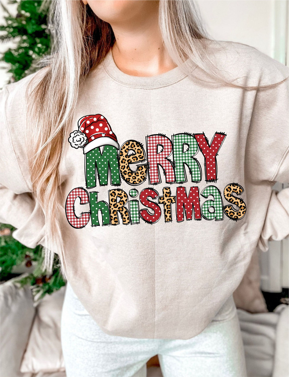 Merry Christmas Santa Doodle - Transfer