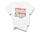 Merry Christmas & Happy New Year Cursive - Transfer