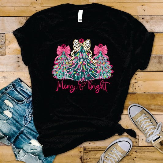Merry & Bright Brushstroke Trees  - Transfer
