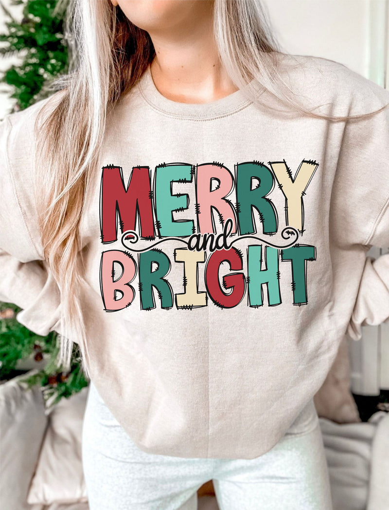 Merry & Bright Doodle - Transfer