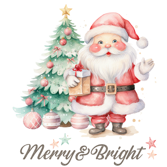 Merry & Bright Santa - Transfer