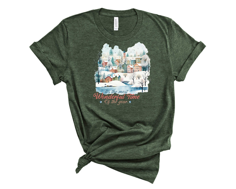 Most Wonderful Time Of The Year Watercolor - Graphic Tee
