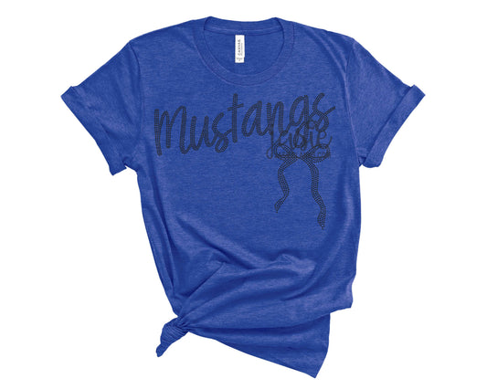 Mascot with Bow - Mustangs- SPANGLE