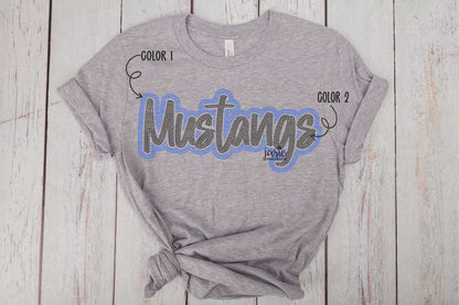 Mascot Name - Mustangs - SPANGLE