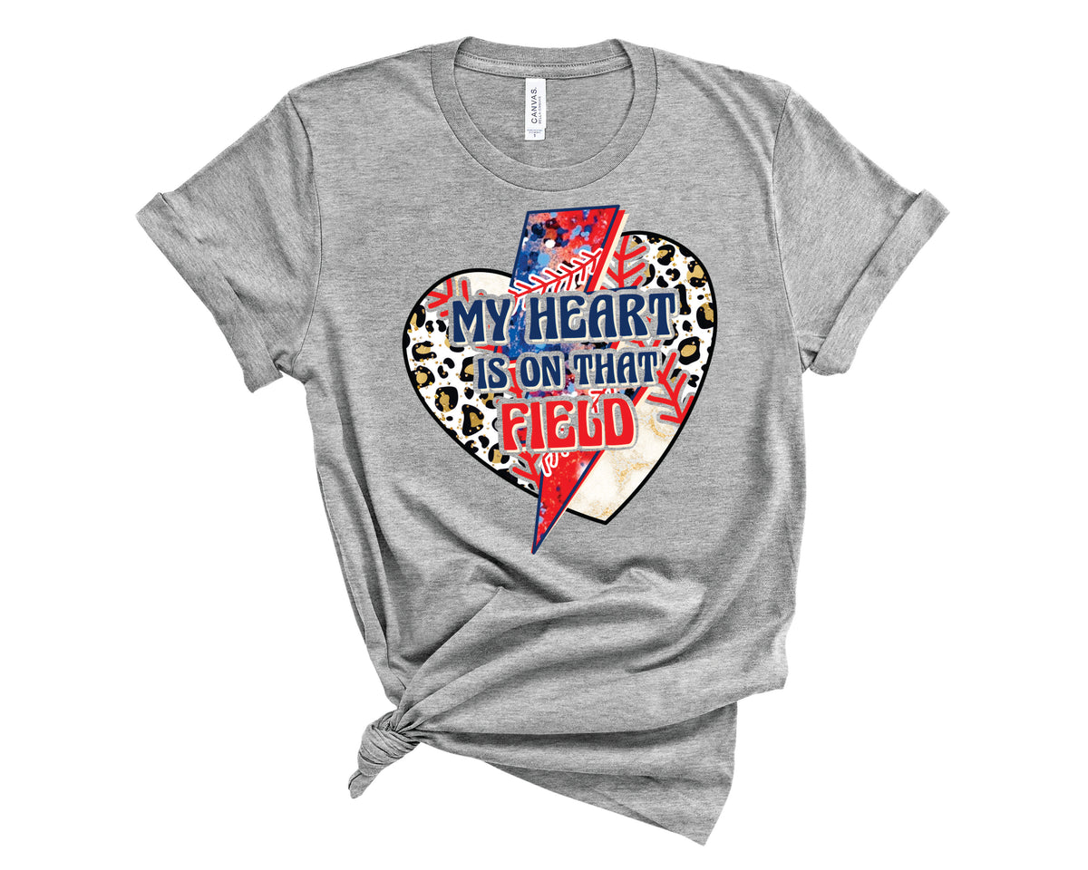 My Heart Is On That Field Tie Dye Bolt - Transfer