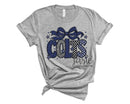Navy Colts Bow - Transfer
