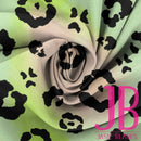 Neon Leopard Fabric-Green
