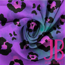 Neon Leopard Fabric-Purple
