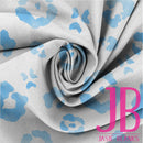 Neon Leopard Fabric-White
