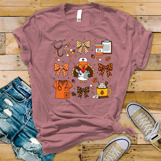 Nurse Thanksgiving Coquette Collage  - Transfer