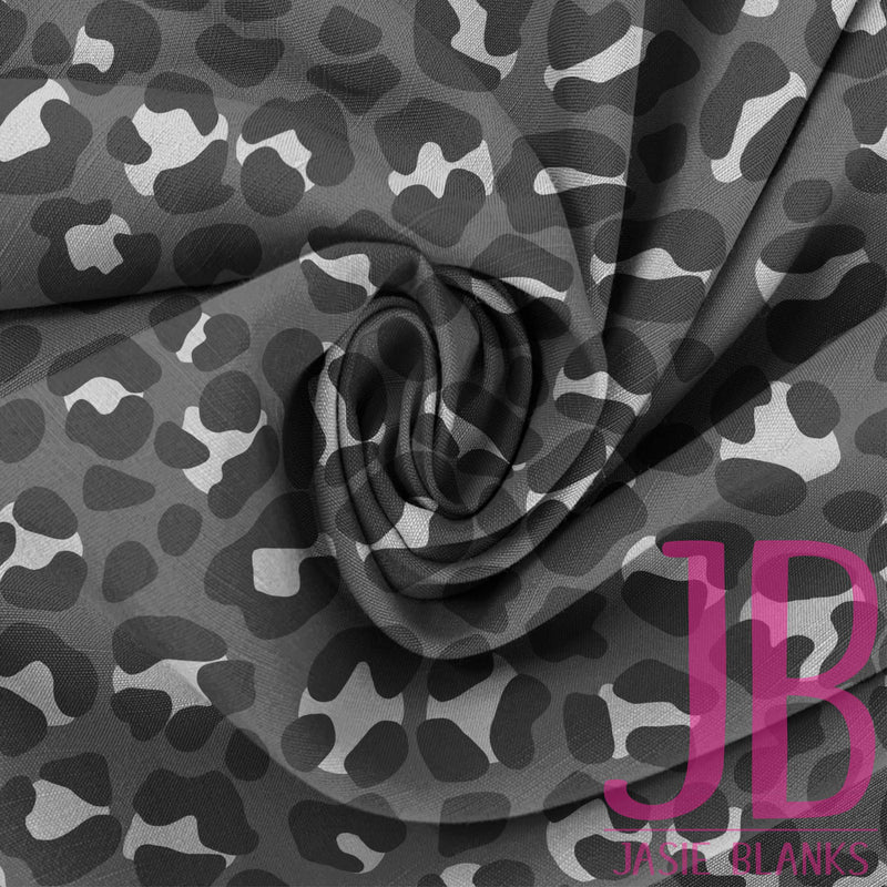 Pastel Leopard (Grey) Fabric