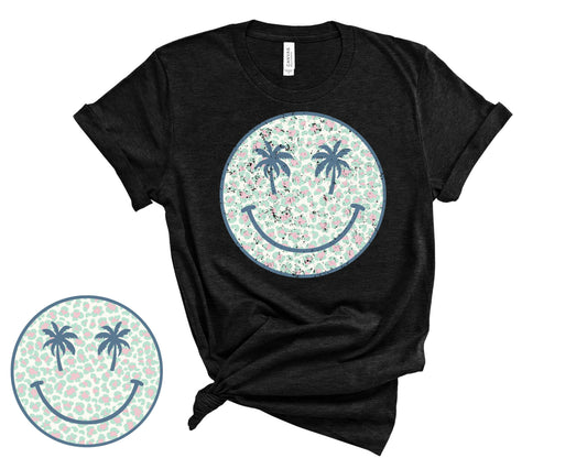 Pastel Mint Smiley- Transfer