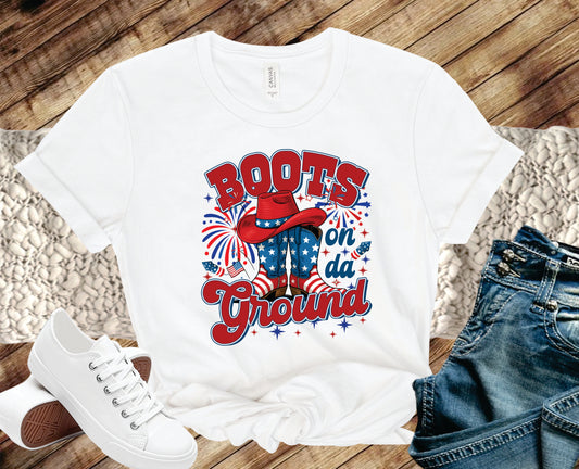 Patriotic Boots On Da Ground - Transfer