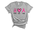 Peace Love Cure Pink - Transfer