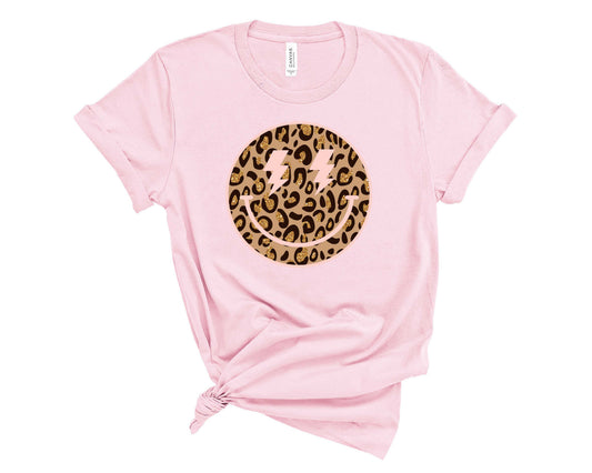 Pink Glitter Boho Smiley Bolt Eyes - Transfer