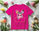 Pink Splatter Bubble Bunny--add name Transfer