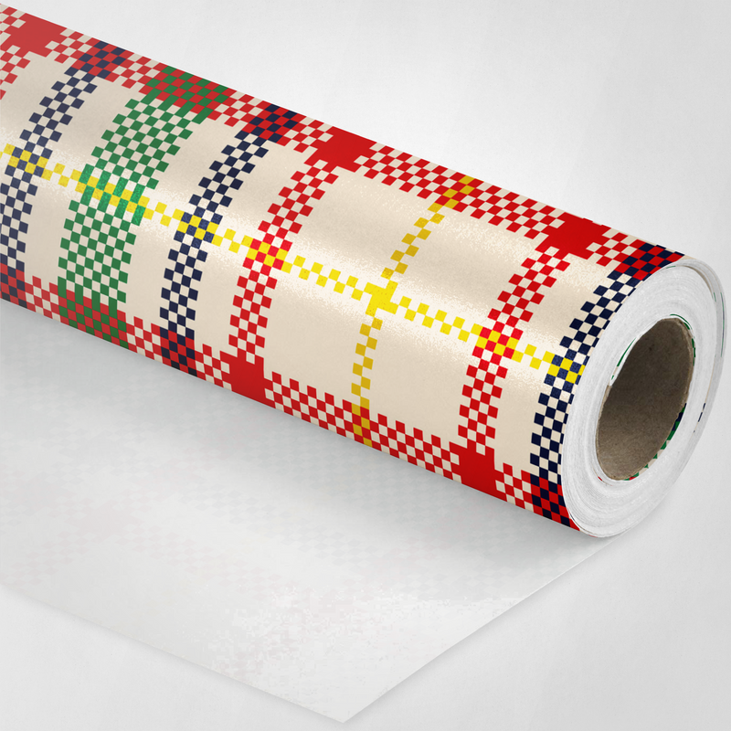 Colorful Plaid Christmas Wrapping Paper