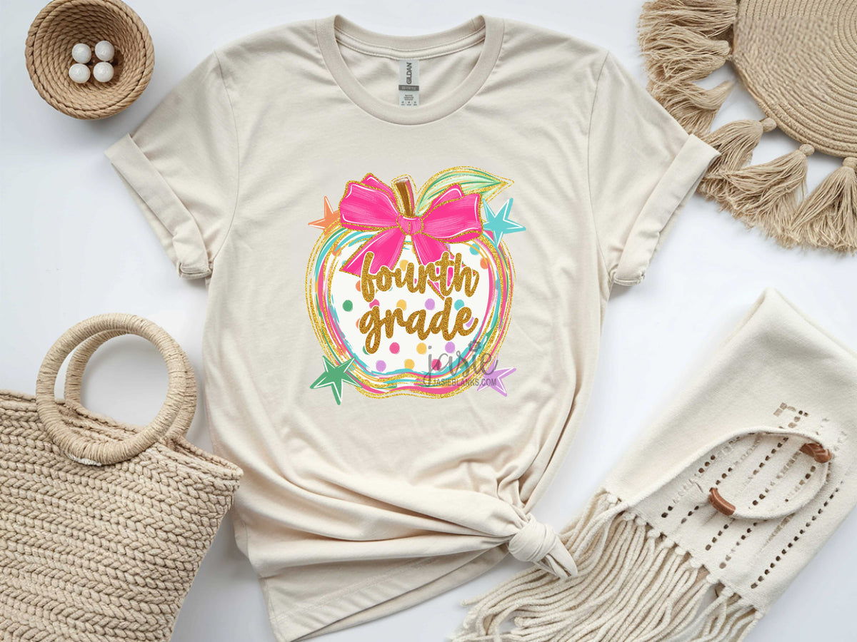 Preppy Brushstroke Apples Grades - Transfer