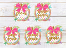 Preppy Brushstroke Apples Grades - Transfer