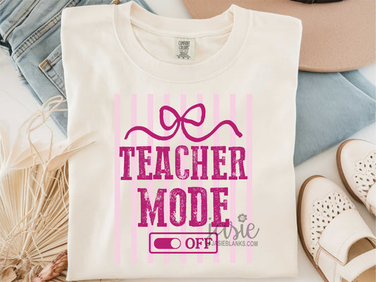 Preppy Pink Teacher Mode Off - Transfer