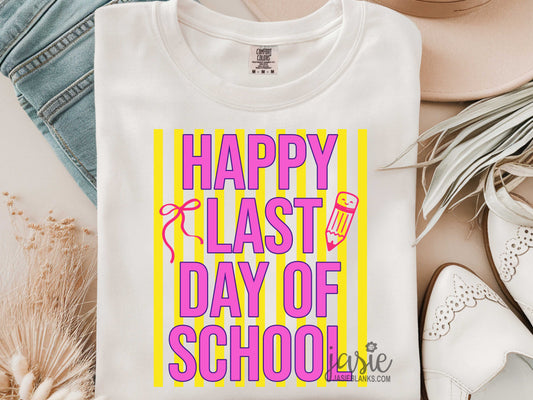 Preppy Yellow Last Day of School - Transfer