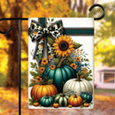 Pumpkins with Cow Bow Garden Flag