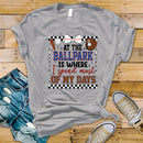 Retro At The Ballpark Baseball - Transfer