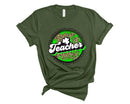 Retro Leopard Circle Lucky Teacher - Transfer