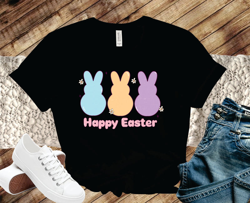 Retro Pastel Happy Easter Bunny - Transfer