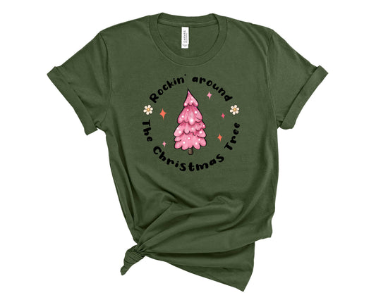 Rockin Around The Christmas Tree Pink - Transfer