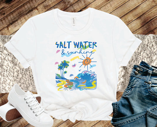 Salt Water & Sunshine Watercolor - Transfer