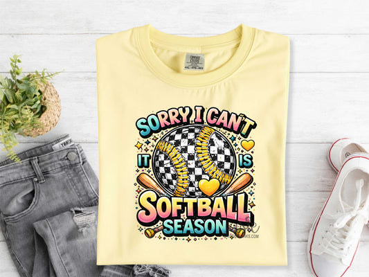 Sorry Can't Softball Season- Transfer