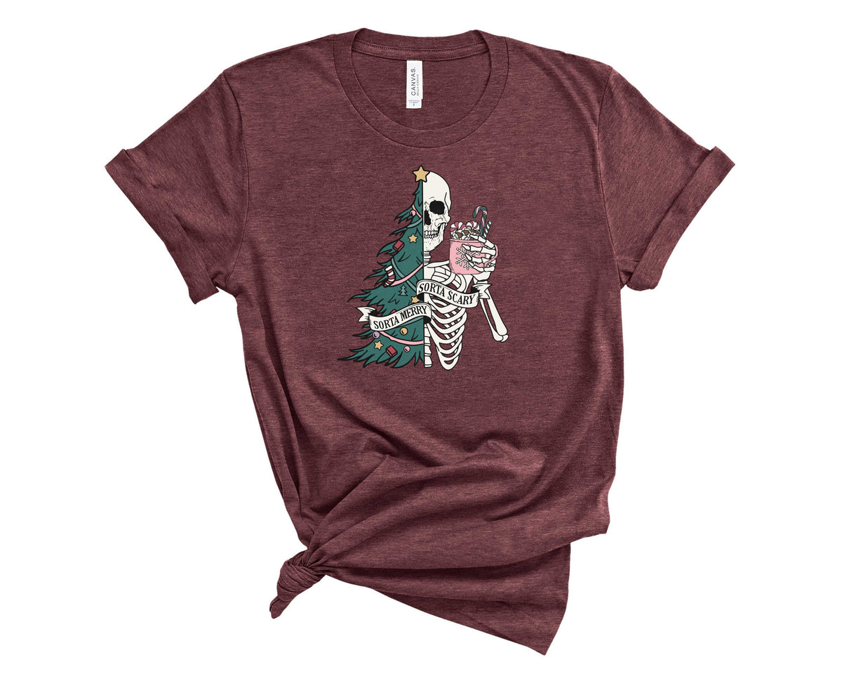 Sorta Scary Sorta Merry Tree Skeleton - Transfer