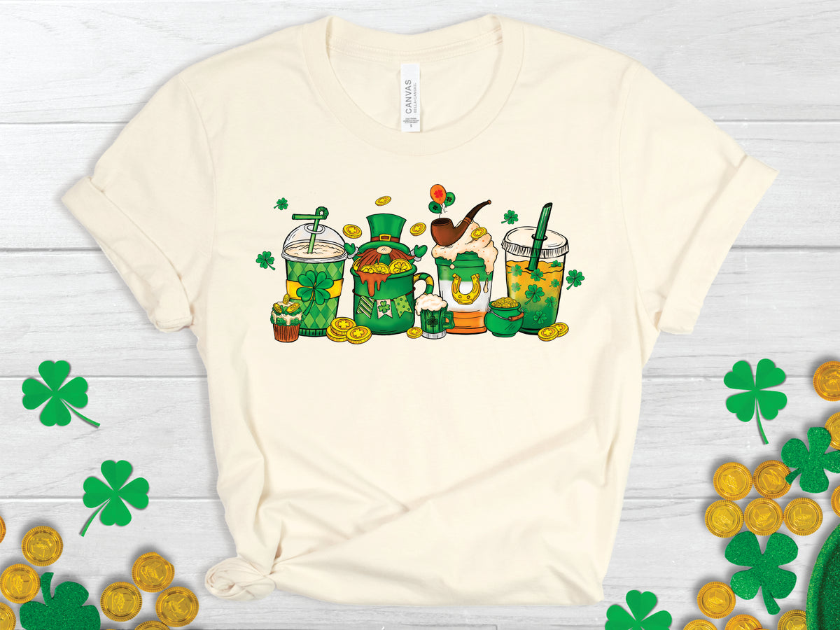 St Patricks Coffee Gnome - Transfer