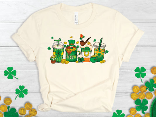 St Patricks Coffee Gnome - Transfer
