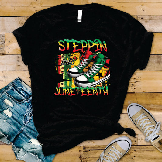 Steppin Into Juneteenth Sneakers - Transfer