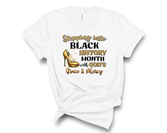 Stepping Into Black History Month Gold - Transfer