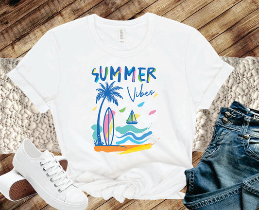 Summer Vibes Watercolor - Transfer