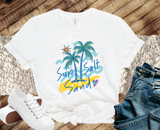 Sun Salt Sand Watercolor - Transfer