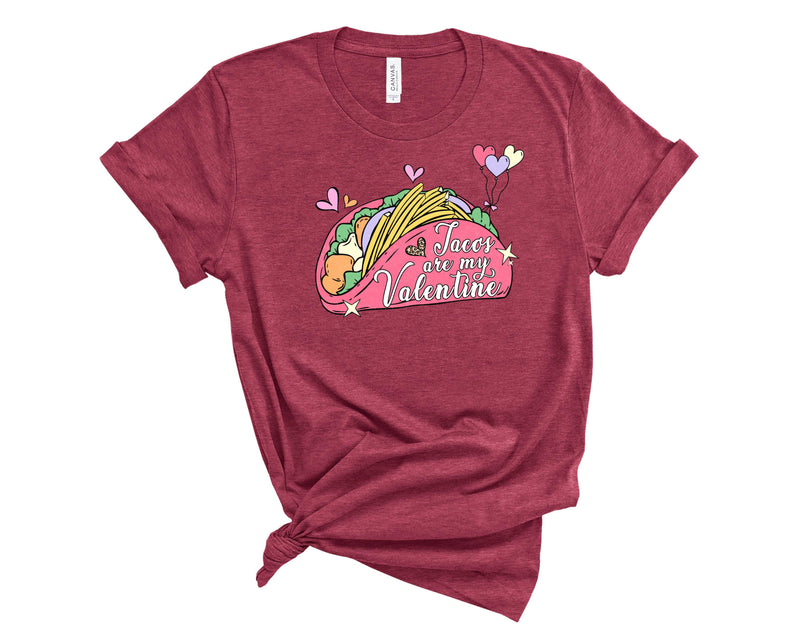 Tacos Are My Valentine Pink - Transfer
