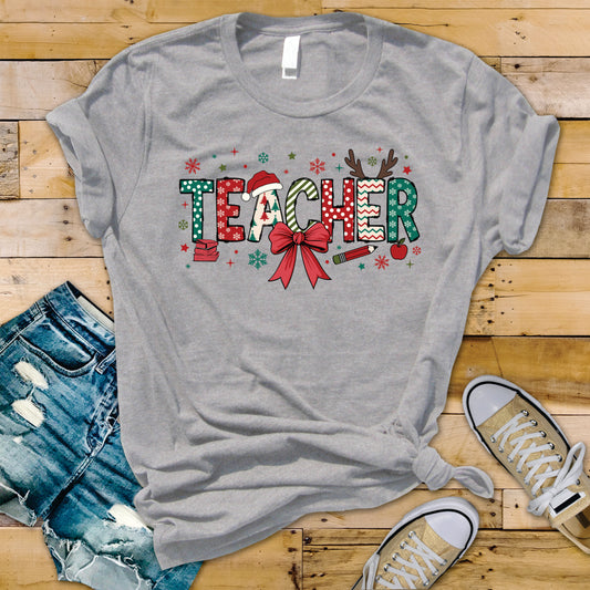 Teacher Christmas Doodle  - Transfer