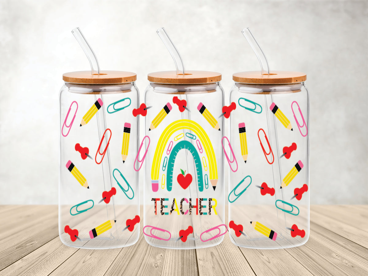 Teacher Half Leopard - UV DTF Wrap