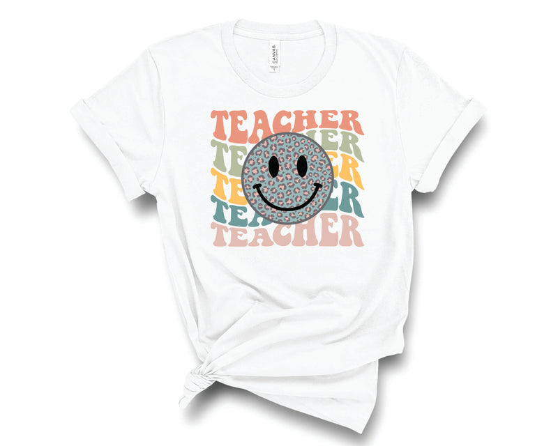 Teacher Leopard Happy Face - Transfer