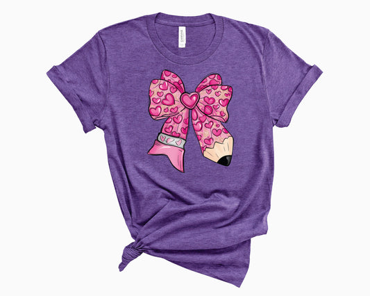 Teacher Valentine Coquette Bow - Transfer