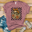 Tis The Season Checkered Skeleton - Transfer