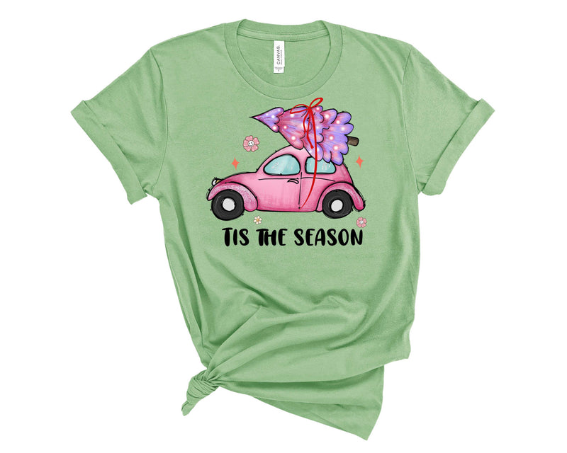Tis The Season Pink Car - Graphic Tee