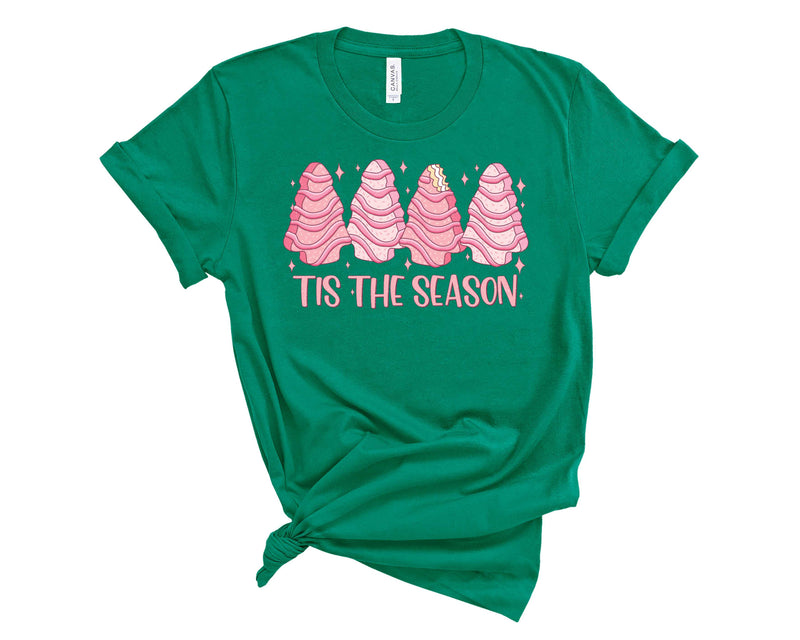 Tis The Season Pink Tree Cakes- Graphic Tee