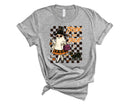 Trick Or Treat Checkered Girl Ghost - Transfer