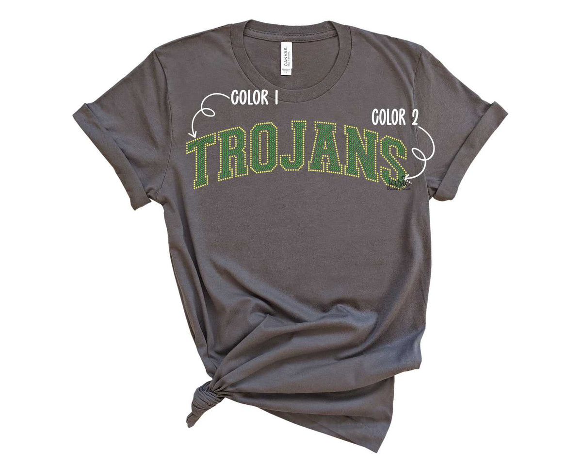 Mascot Arched - Trojans - SPANGLE