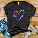 USA Heart Doodle - Transfer